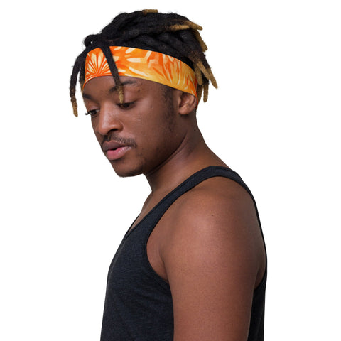 Tangerine Bloom Headband - Bandaners