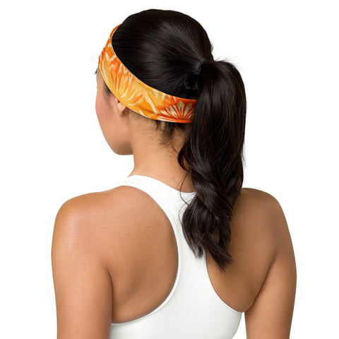 Tangerine Bloom Headband - Bandaners